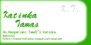 katinka tamas business card